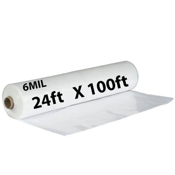 Clear Plastic Sheeting 6 Mil 24' X 100'